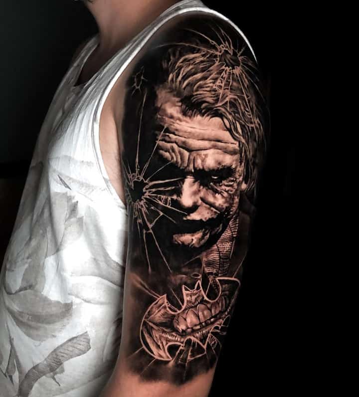 джокер тату чб