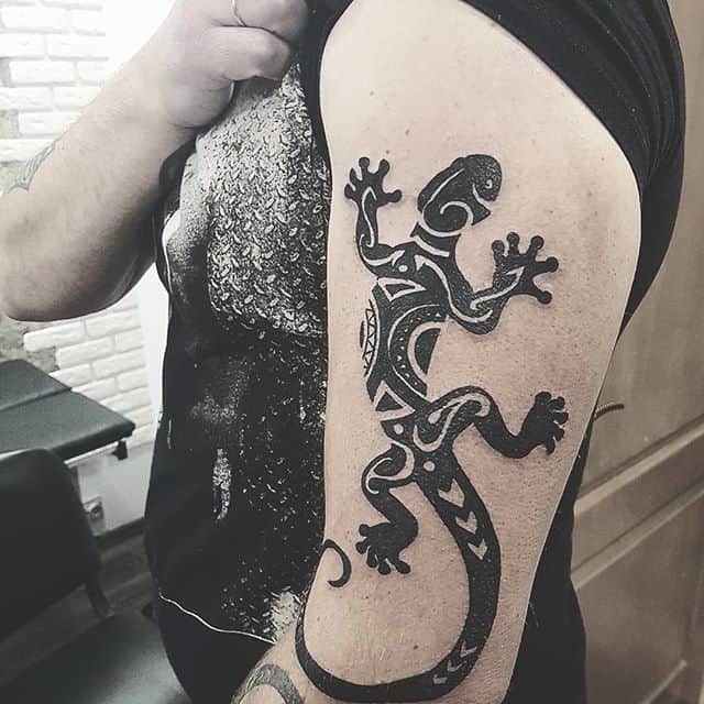 ящерица тату маори