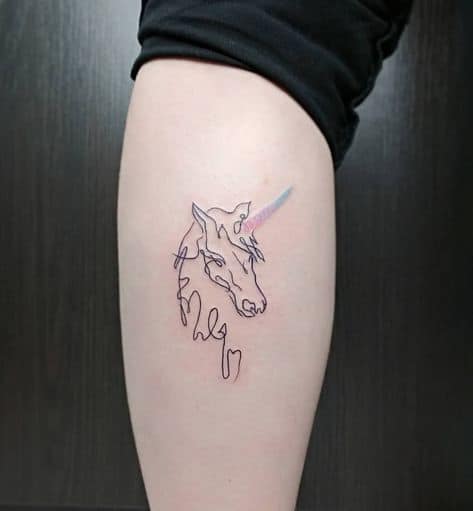 единорог тату
