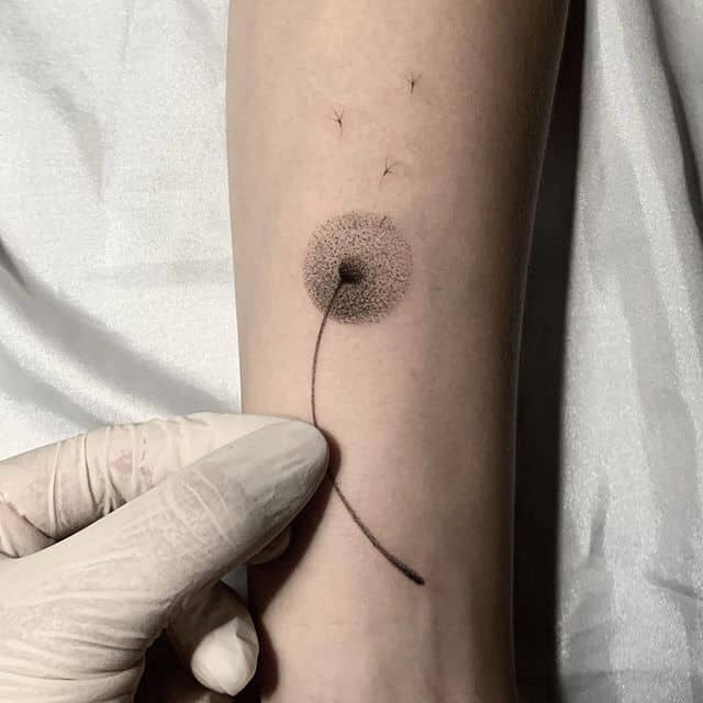 одуванчик тату мини