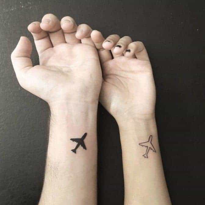 тату парные самолет