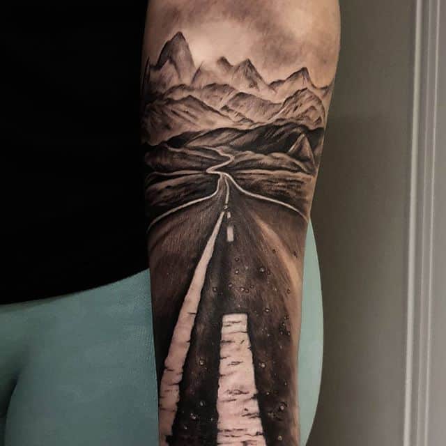 Байкерские тату дорога