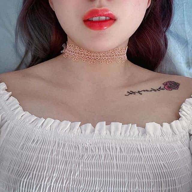 тату женская надпись