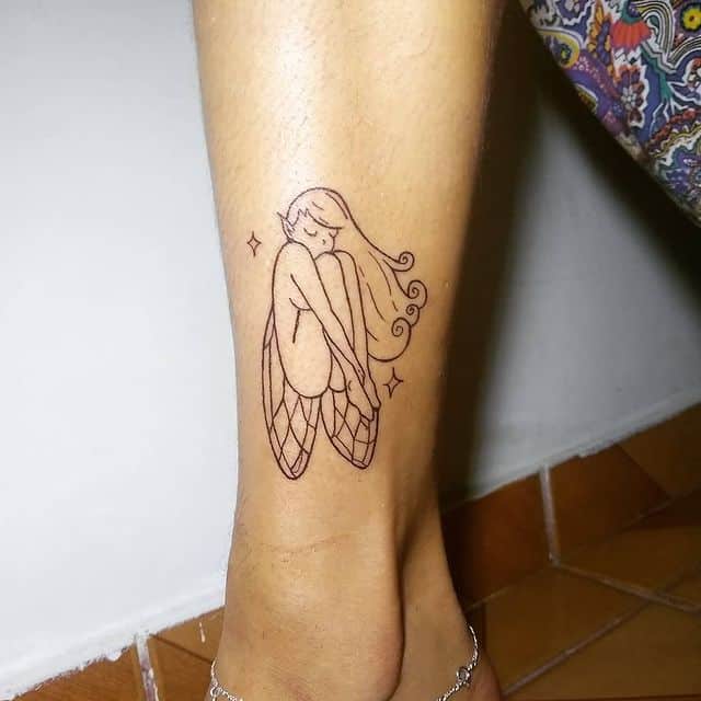 тату фея минимализм