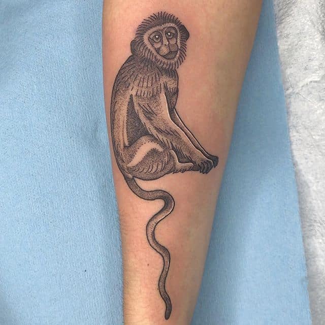 Тату обезьяна
