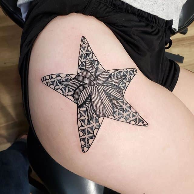 Тату морская звезда