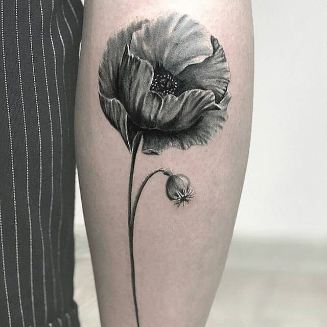 тату черный мак