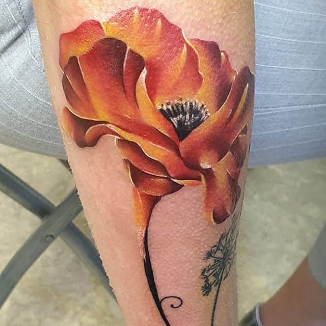 тату с маком