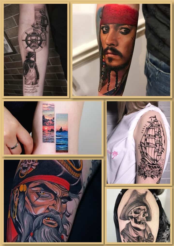 тату пиратов и моряков