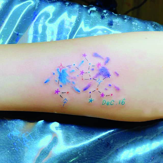 тату созвездие знак зодиака стрелец