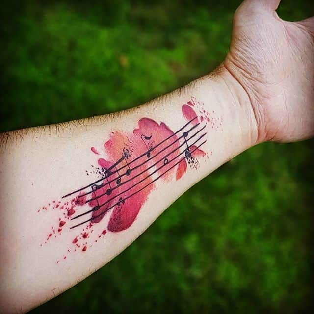 ноты тату цвет