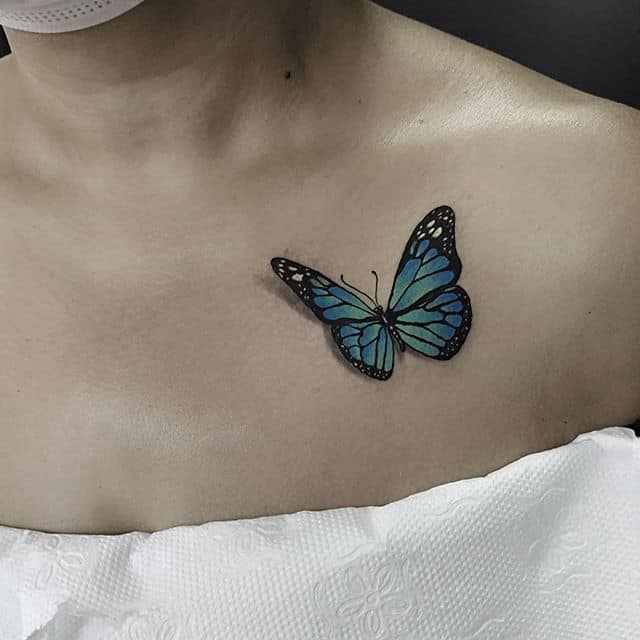 тату мотылек