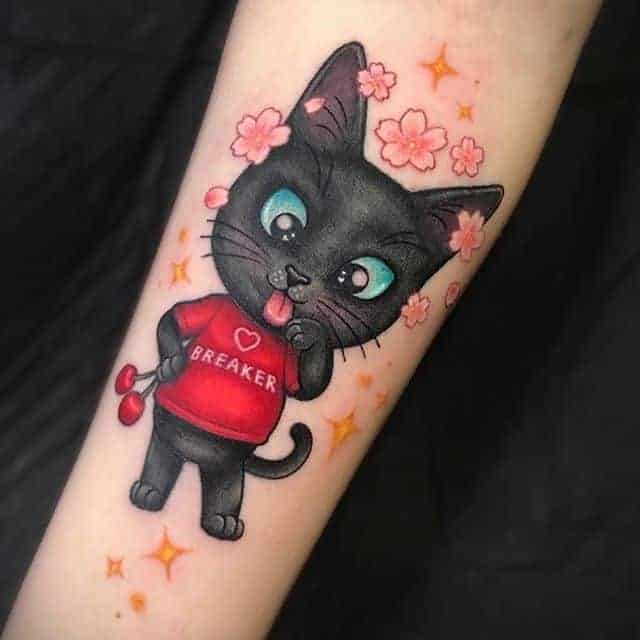 тату котенок