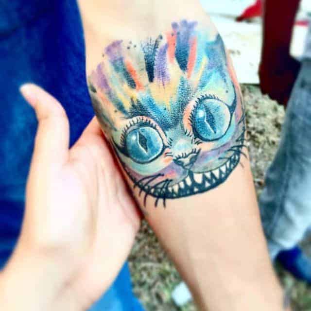 тату чеширский кот