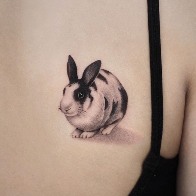 тату зайчик мини