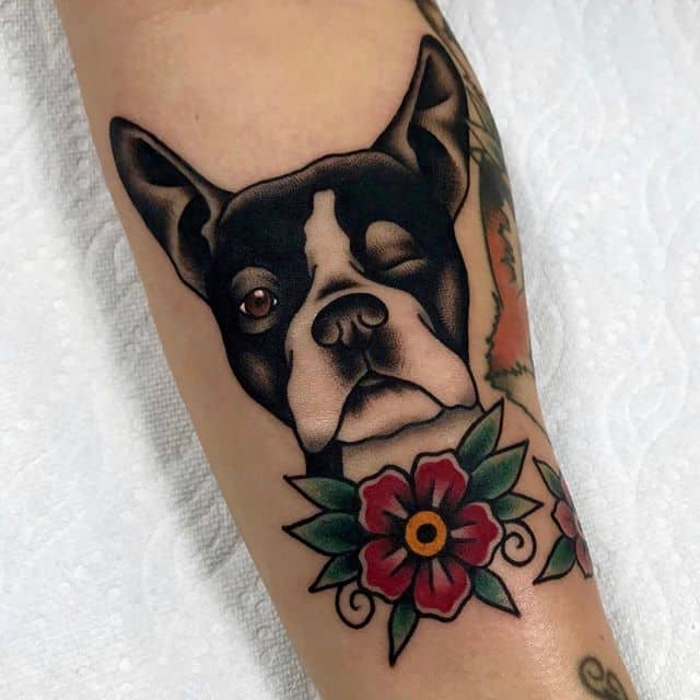 Тату бультерьер