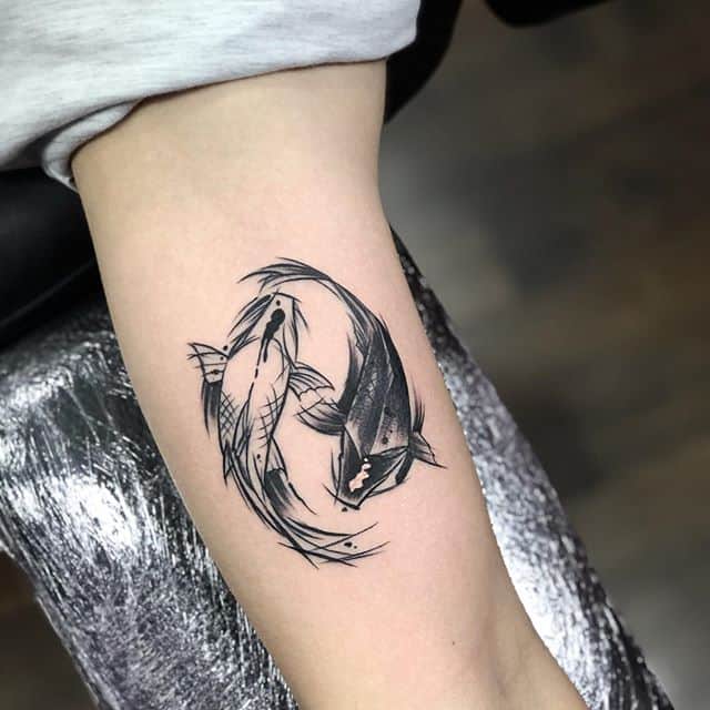 Карп кои тату