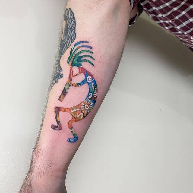 тату Кокопелли цвет