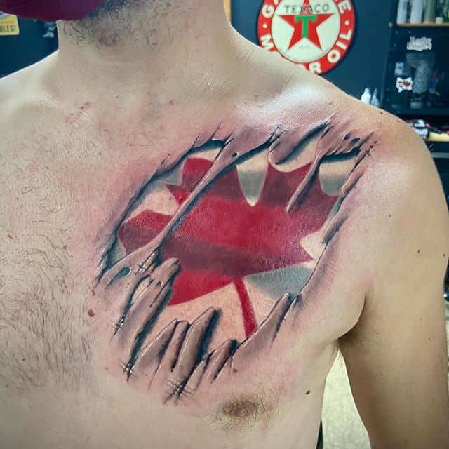 тату лист Канады