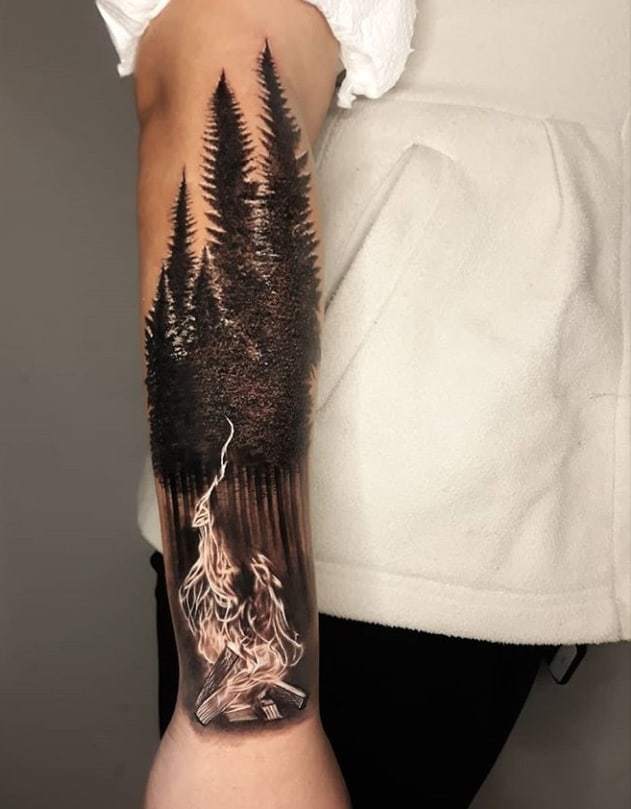 костер тату