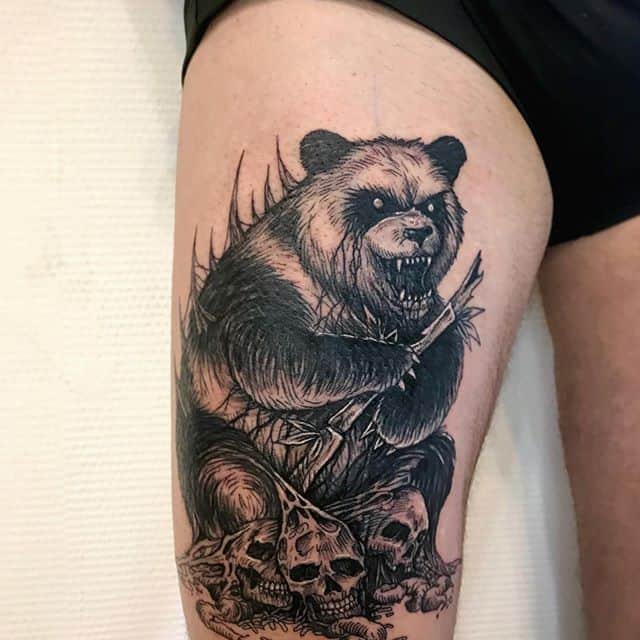 тату злая панда