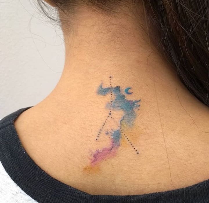 тату рак на спине