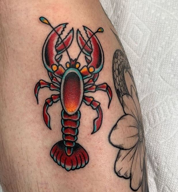 тату рак на руке