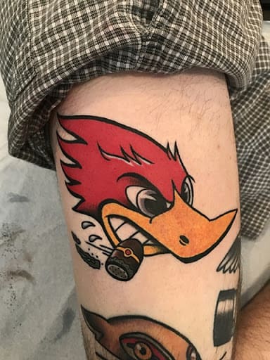 тату дятел вуди