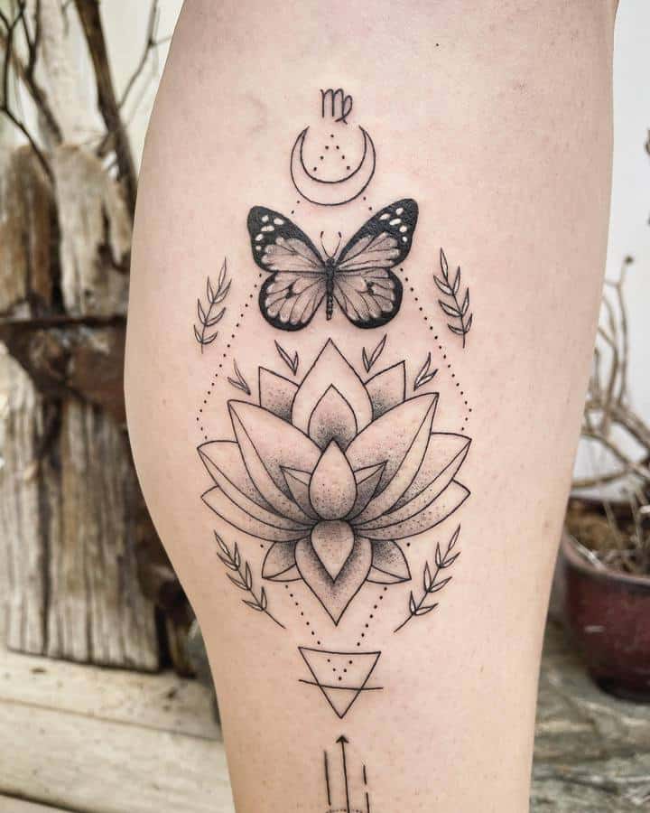 тату дева графика