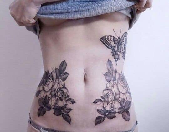 тату на растяжках после родов