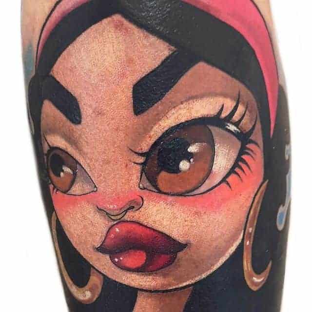 нью скул тату лицо