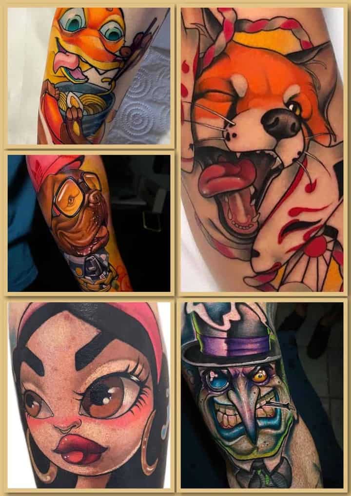 тату стиль Нью Скул