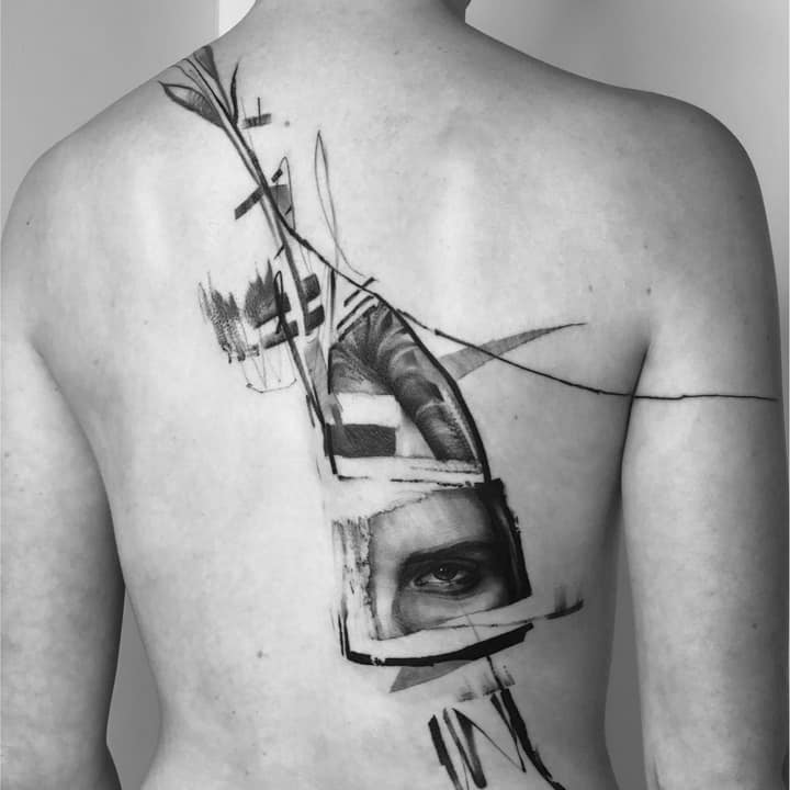 арт брют тату чб