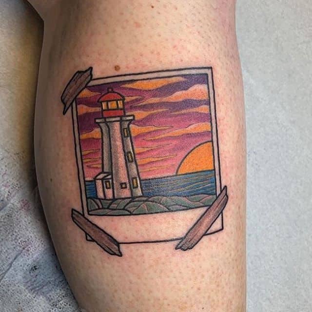 тату маяк картина