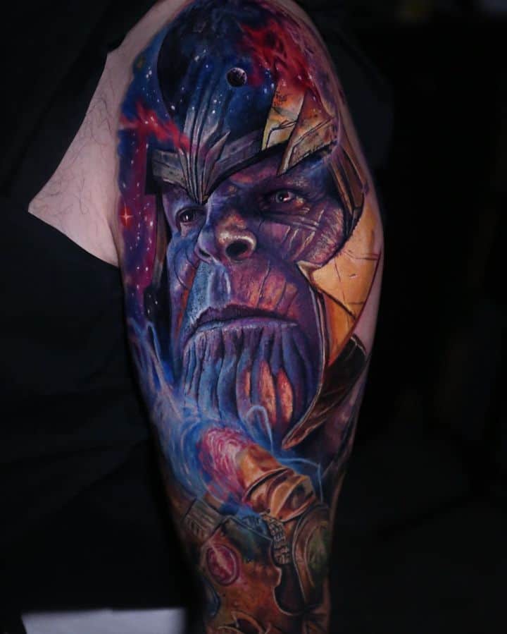 танос марвел тату