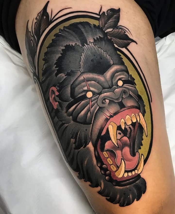 горилла тату цвет