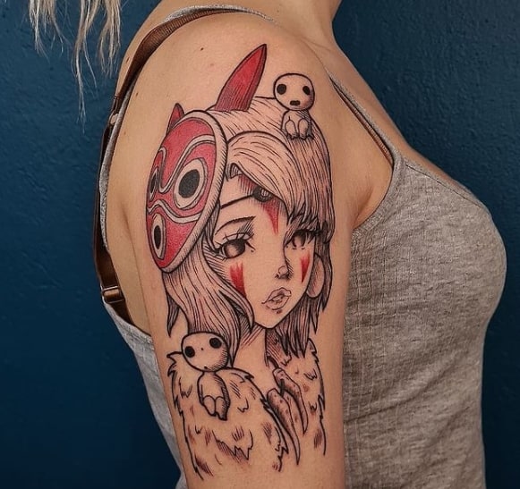 принцесса мононоке тату