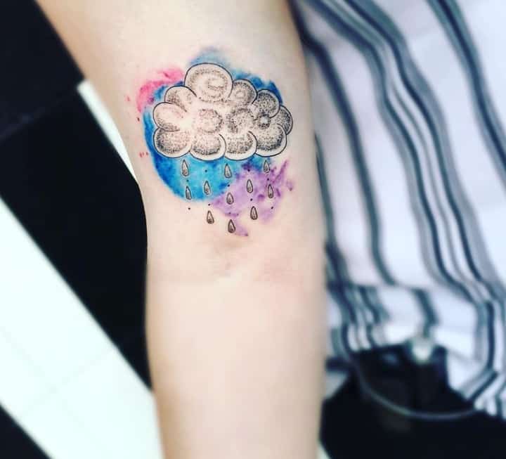 тату облако цвет