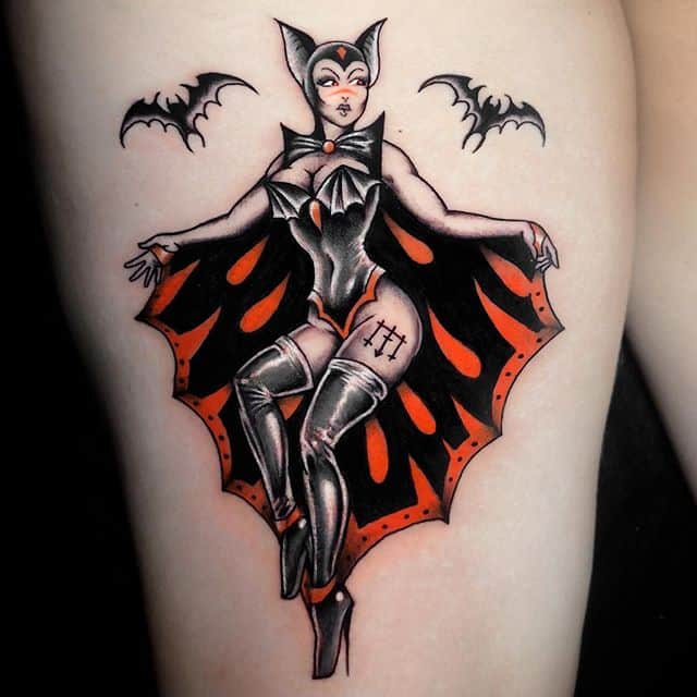 тату вампир-мышь