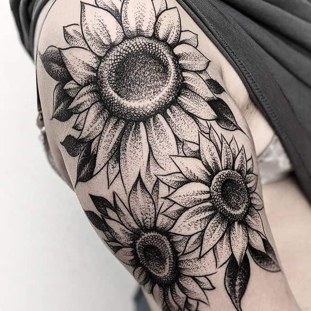 тату подсолнух