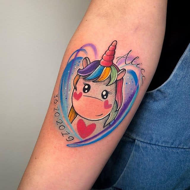 единорог тату милое