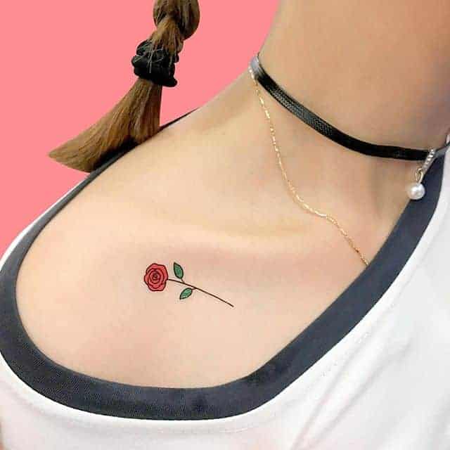 тату на ключице