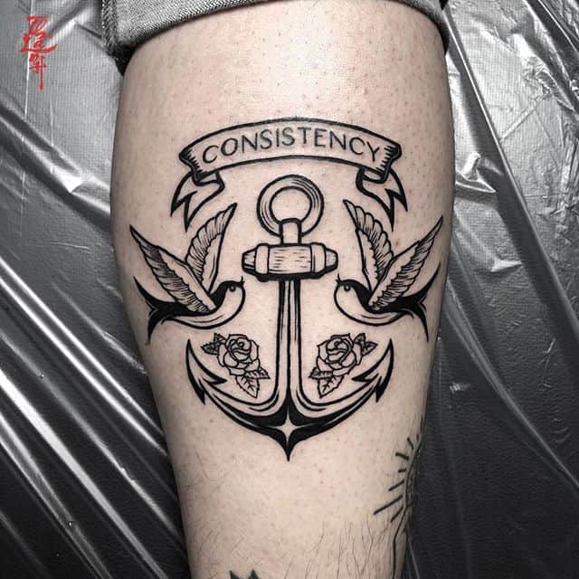 якорь тату олд скул