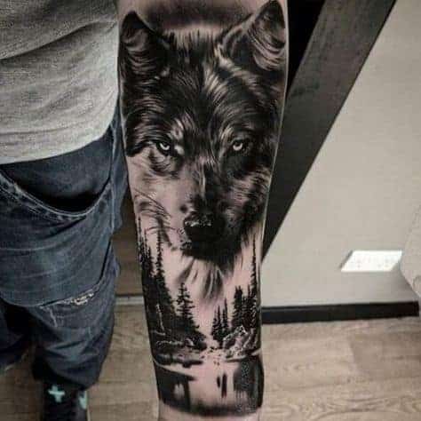 тату волк