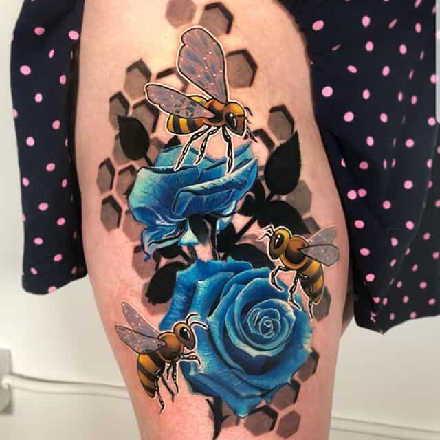 тату соты реализм