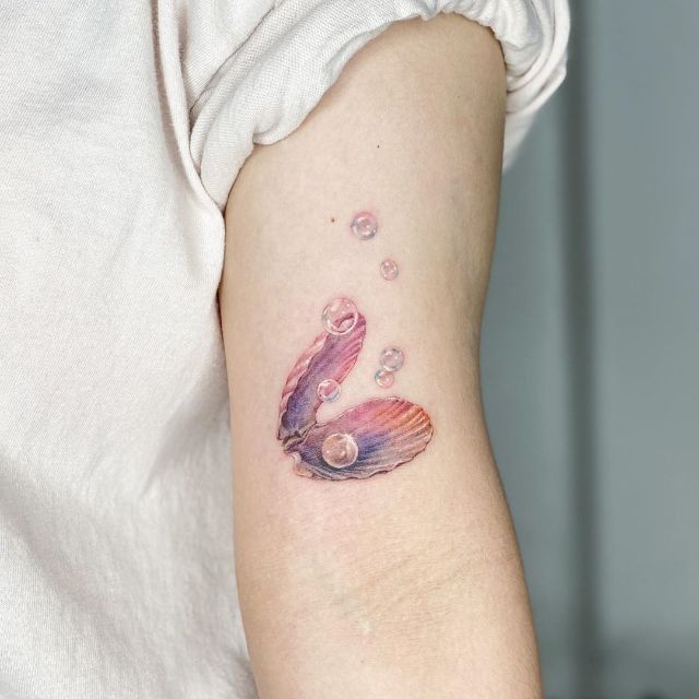 жемчужина в раковине тату