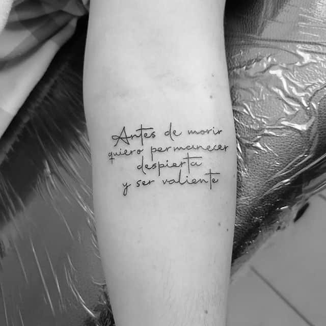 тату фраза на испанском