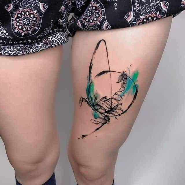 скорпион зодиак тату