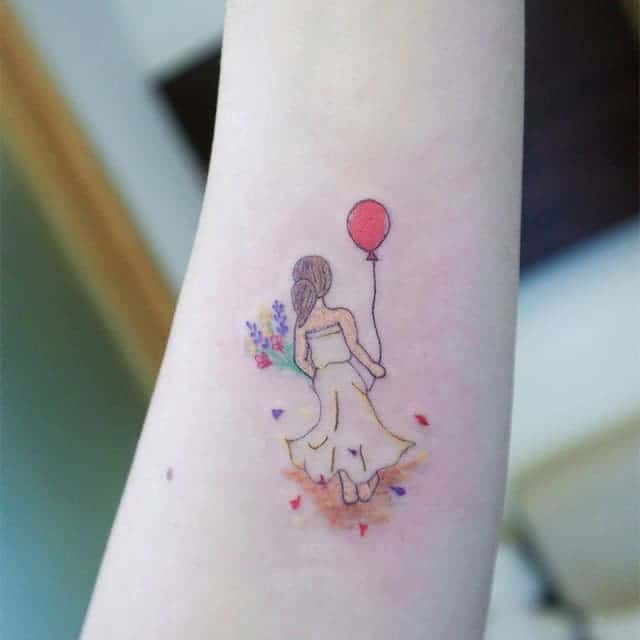 мини тату девочка