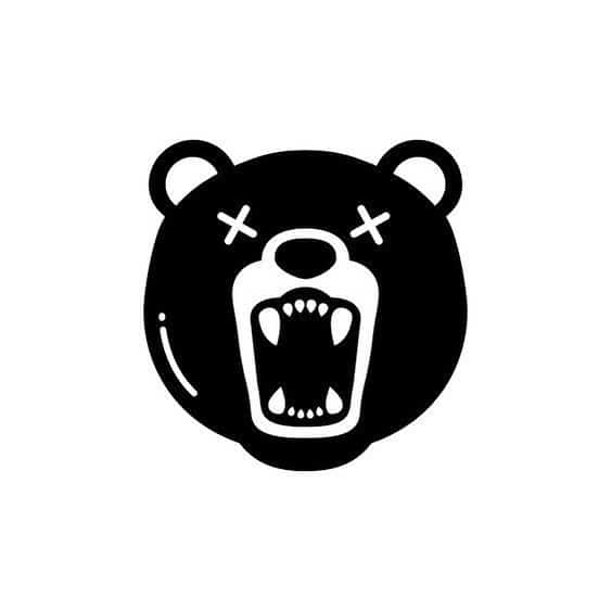 эскиз тату на шею медведь